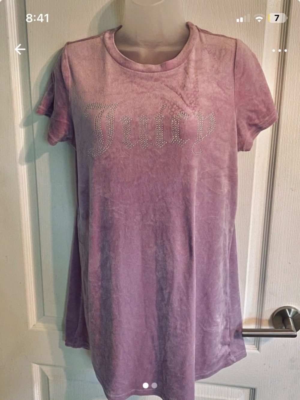 Juicy Couture Pink Velour Teens Sleepshirt